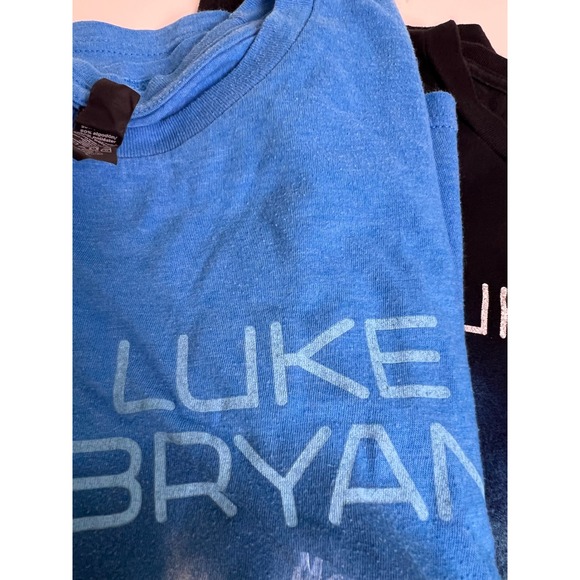 2 Luke Bryan Kill the Lights Tour T Shirt Blue & Black Graphic Concert Tshirts - Picture 2 of 14